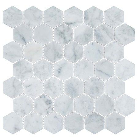 ANDOVA TILES Channing 2 X 2 Marble Honeycomb Mosaic Floor Use Tile